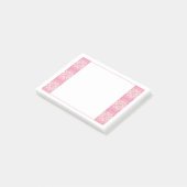 PINK HEART QUILT 4x3 Post It Notepad Post-it Klebezettel (angewinkelt)