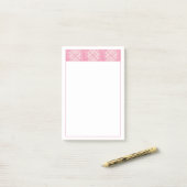 PINK HEART QUILT 4x6 Post It Notepad Post-it Klebezettel (Auf Schreibtisch)