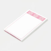PINK HEART QUILT 4x6 Post It Notepad Post-it Klebezettel (angewinkelt)