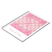 PINK HEART QUILT 6.5x8.75 Notebook + Text Notizblock (Linke Seite)