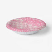 PINK HEART QUILT 7" Papierboxen Pappteller (Gewinkelt)