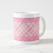PINK HEART QUILT Big White Tasse (Vorderseite Rechts)
