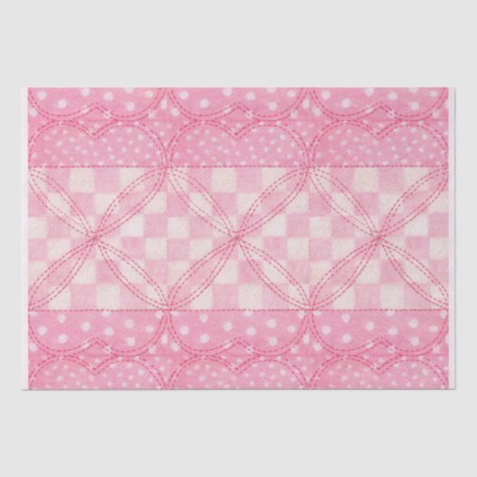 PINK HEART QUILT Gewebe Papier / rosa (Vorderseite)