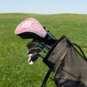 PINK HEART QUILT Golf Driver Cover + Initial Headcover (In SItu)