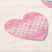 PINK HEART QUILT Heftpapier Untersetzer (angewinkelt)