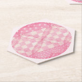 PINK HEART QUILT Hexagon Untersetzer / rosa (angewinkelt)