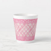PINK HEART QUILT Latte Tasse (Vorderseite)