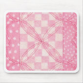 PINK HEART QUILT Maus Pad Mousepad (Vorne)