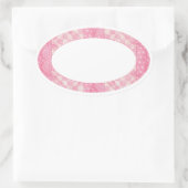 PINK HEART QUILT Oval Matte Stickers (Tasche)