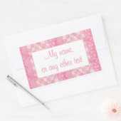 PINK HEART QUILT Rectangle Matte Stickers (Umschlag)