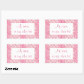 PINK HEART QUILT Rectangle Matte Stickers (Blatt)