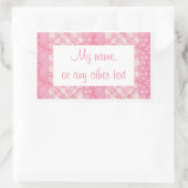 PINK HEART QUILT Rectangle Matte Stickers (Tasche)