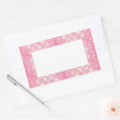 PINK HEART QUILT Rectangle Matte Stickers (Umschlag)