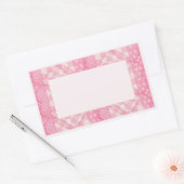 PINK HEART QUILT RETangle Matte Stickers / Pink (Umschlag)