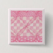 PINK HEART QUILT Square Button Button / Pink (Vorderseite)