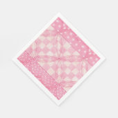 PINK HEART QUILT Standard Luncheon Papier Napkins Serviette (Ecke)