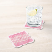 PINK HEART QUILT, Untersetzer Papier / rosa (Vor Ort)