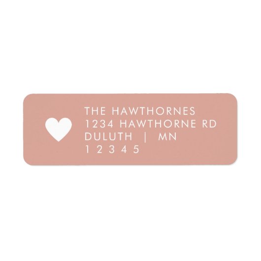 Pink Heart Return Address  (Vorne)