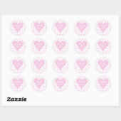 Pink Heart Save the Date Stickers (Blatt)