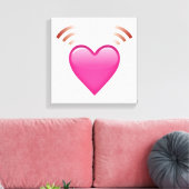 Pink Heart schlagen - Emoji Leinwanddruck (Insitu (Wohnzimmer))