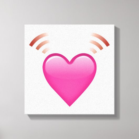 Pink Heart schlagen - Emoji Leinwanddruck (Vorderseite)