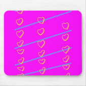Pink Heart Scroll Mousepad (Vorne)