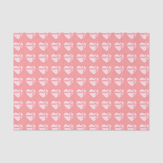 Pink Heart Shape Chocolate Box Pattern Seidenpapier (Vorderseite)