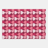 Pink Heart Shape Jigsaw Puzzle Geschenkpapier Set (Vorderseite)