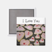 Pink Heart Shaped Cookies Magnet (Vorderseite/Rückseite)
