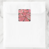 Pink Heart Shaped Cookies Square Sticker (Tasche)