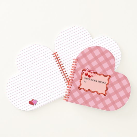 Pink Heart Shaped Notizblock (Innenseite)