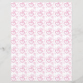 Pink Heart Shapes Pattern (Rückseite)