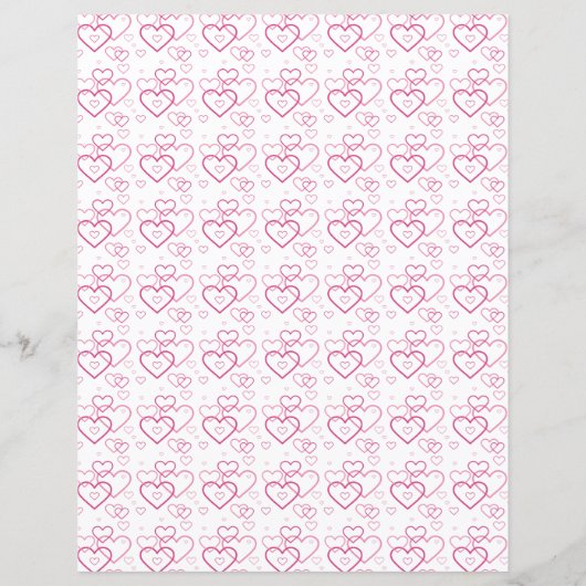 Pink Heart Shapes Pattern (Rückseite)