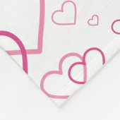 Pink Heart Shapes Pattern Fleecedecke (Ecke)