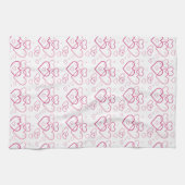 Pink Heart Shapes Pattern Geschirrtuch (Horizontal)