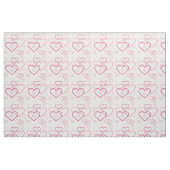 Pink Heart Shapes Pattern Stoff (Fat Quarter (45,7 x 55,9 cm))