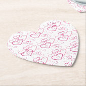 Pink Heart Shapes Pattern Untersetzer (angewinkelt)