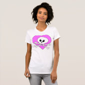 Pink Heart Skull T-Shirt (Vorne ganz)
