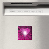 Pink Heart square fridge magnet (In Situ (Geschirrspüler))