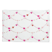 Pink Heart String Pillow Case Kissenbezug (Rückseite)