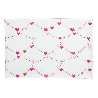 Pink Heart String Pillow Case  Kissenbezug
