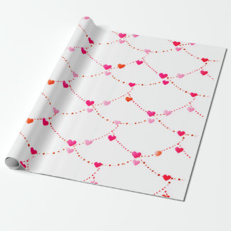 Pink Heart String Wrapping Paper | Valentine |Baby Geschenkpapier