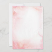 Pink Heart Sweetheart Baby Dusche Einladung (Rückseite)