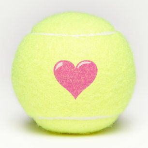Pink Heart Tennis Balls Liebe Geschenk Tennisbälle
