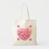 Pink Heart Tote Bag Tragetasche (Vorne)