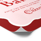 Pink Heart Valentine Bachelorette Mimosa Bar Sign Poster (Ecke)