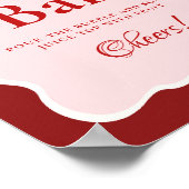 Pink Heart Valentine Bachelorette Mimosa Bar Sign Poster (Ecke)