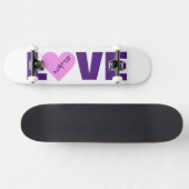 Pink Heart Valentine Custom Skateboards (Horizontal)
