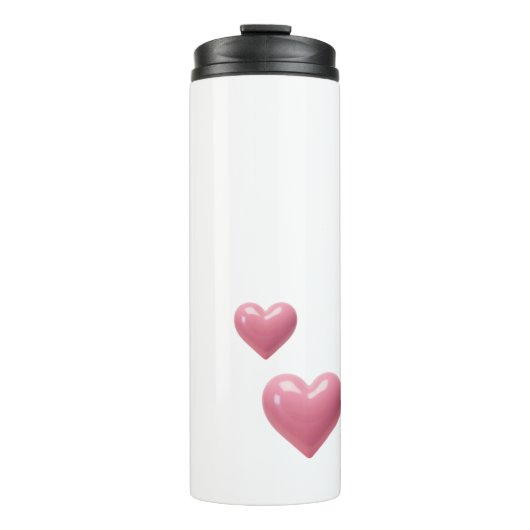 Pink Heart Valentine's Tumbler Thermosbecher (Vorderseite)