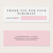 Pink Heart verpackt mit Liebe Danke (Vorne & Hinten)